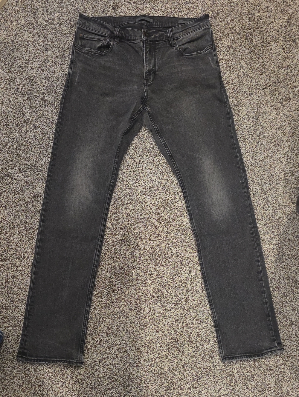 John Varvatos Men's Slim Straight Washed Black Jeans